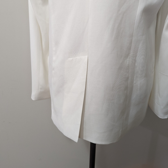 Mural White Slouchy Boyfriend Fit Blazer Women's Size Medium - Picture 6 of 13